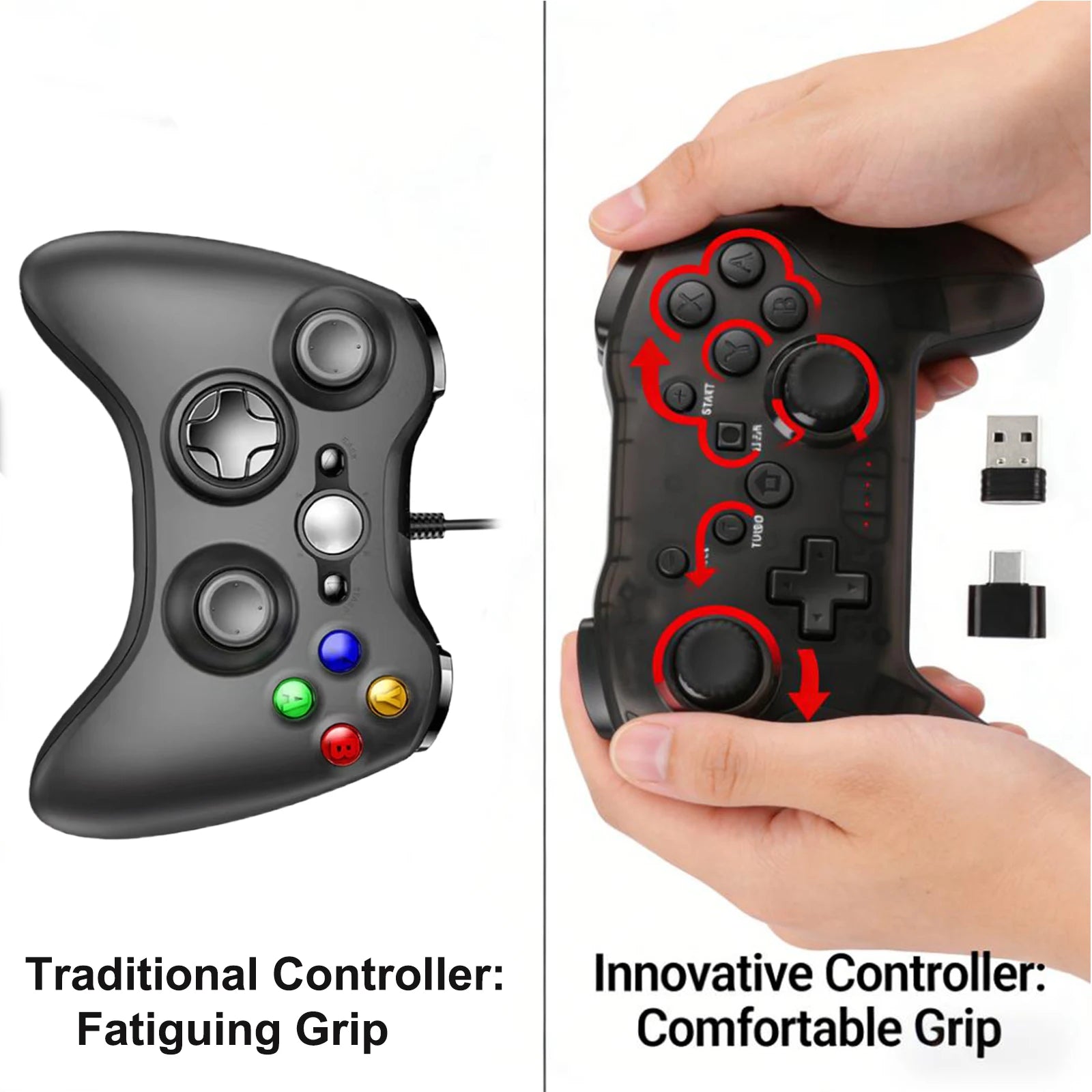 GAMINJA Gamepad For Switch PS4 Controller Bluetooth Gamepad Wireless Game Controller