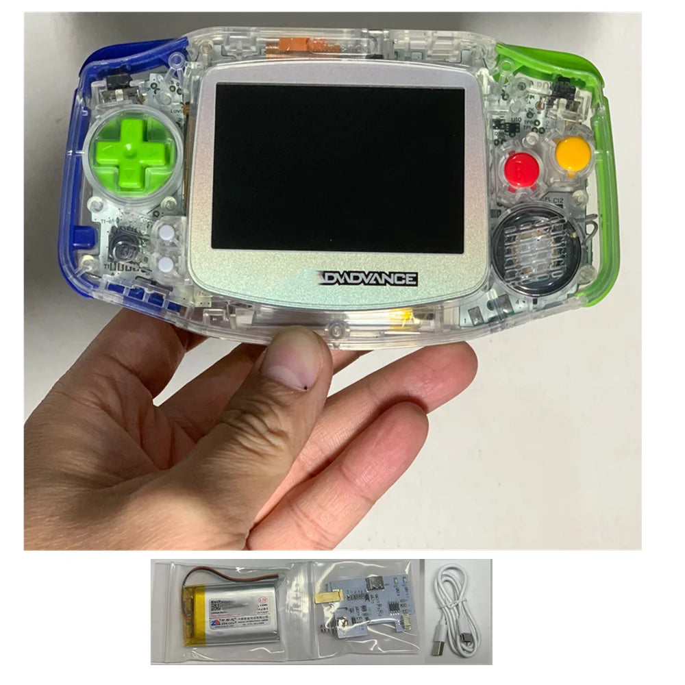 GBA Handheld Gaming Console Highlight IPS Screen Display and A Brand New Controller Housing for Nintendo  GAME BOY ADVANCE