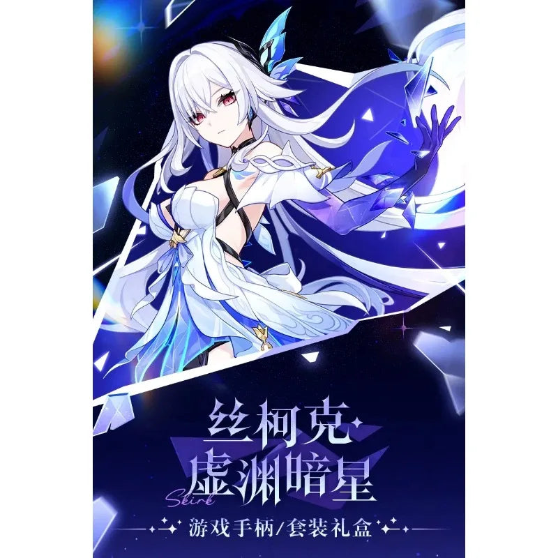 miHoYo Official Genshin Impact Skirk Wireless Bluetooth Game Controller Gift Box Metal Badge Cartoon Stickers  Cosplay Xmas Gift