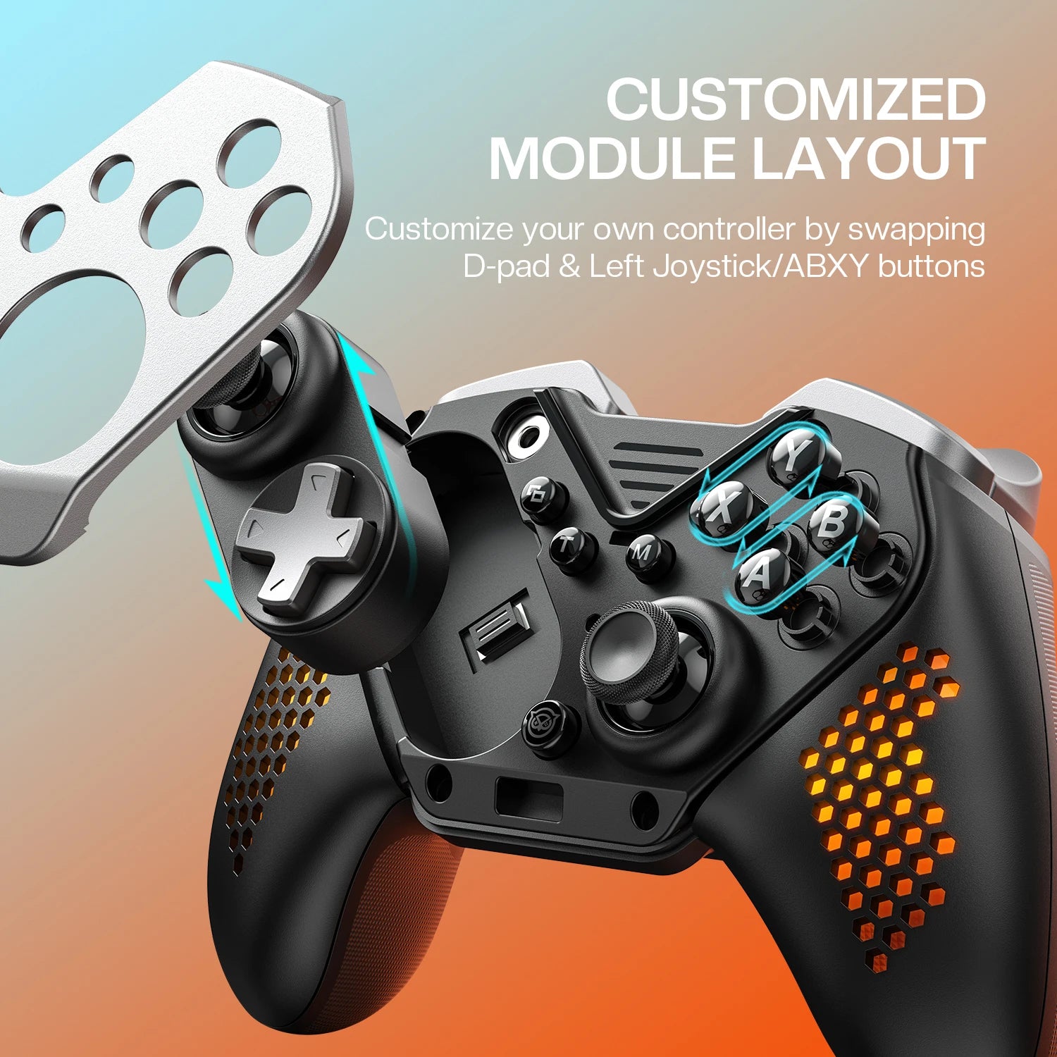 NYXI  for PC Switch2 Flexi Modular Wireless Game Controller Dual Hall Gamepad Black Myth Wukong Controller