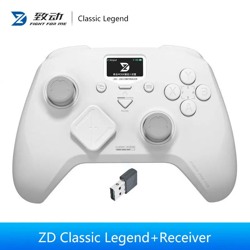 ZD Classic Legend 3-Mode Wireless LCD Control Screen Controller Dual Hall Trigger Joystick Switch/PC/NS Steam PC Game Controller