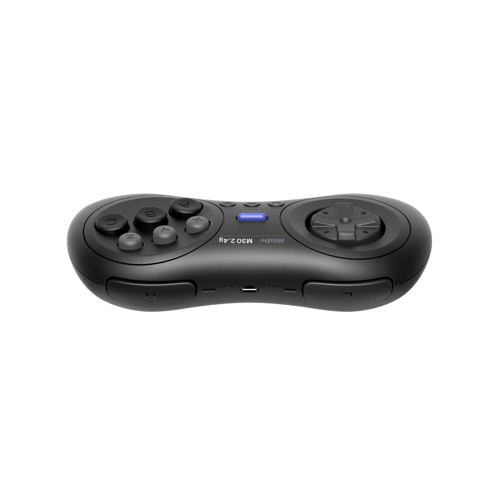 8BitDo for Gega Genesis Mini and Mega Drive Mini M30 2.4G Wireless Black and White Gamepad  Wireless Game Controller