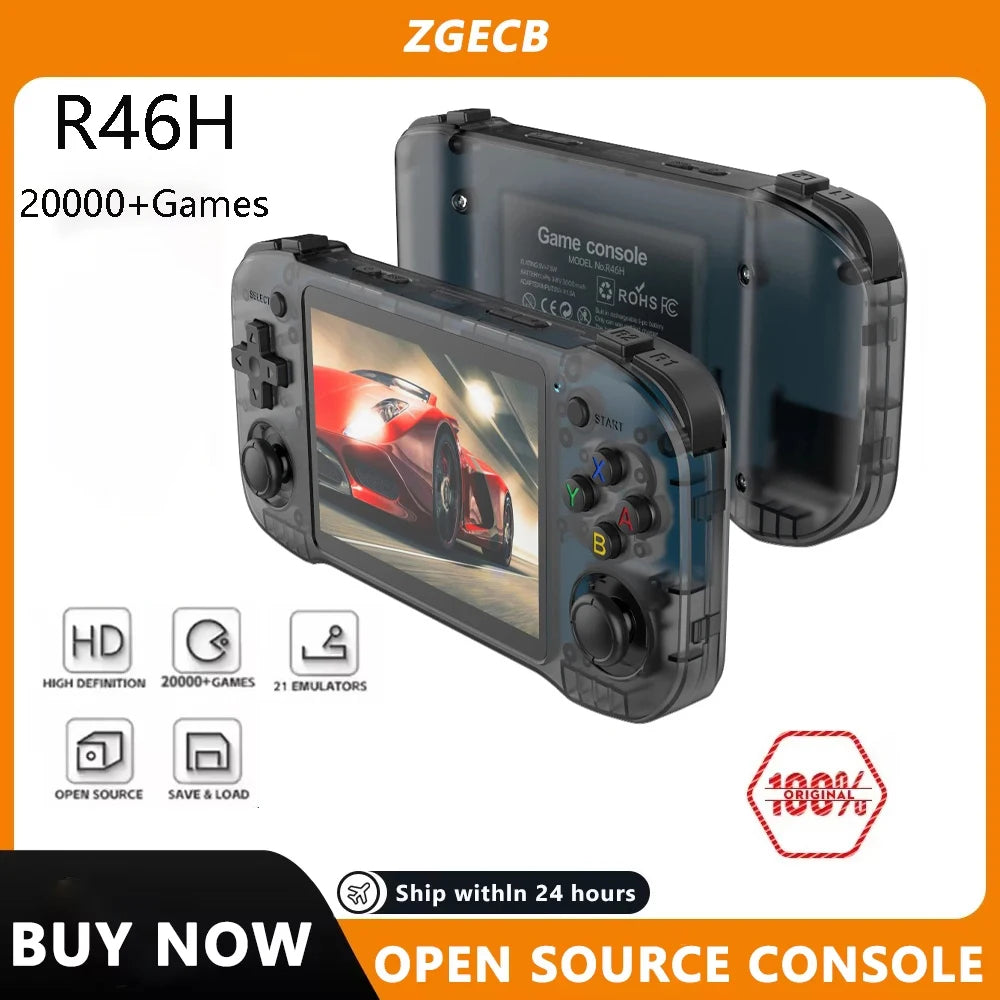 NEW R46H Retro Handheld Game Console 1024x600 Resolution  Linux System 128GB Adults Kids Gift Home Gaming Player 20000+games ﻿
