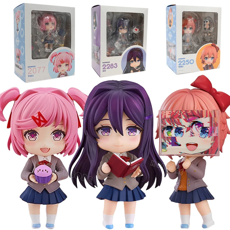 #2250 Literature Club! Sayori Anime Girl Figure #2283 Yuri Action Figure #2077 Natsuki/Monika Figurine Collection Model Doll Toy