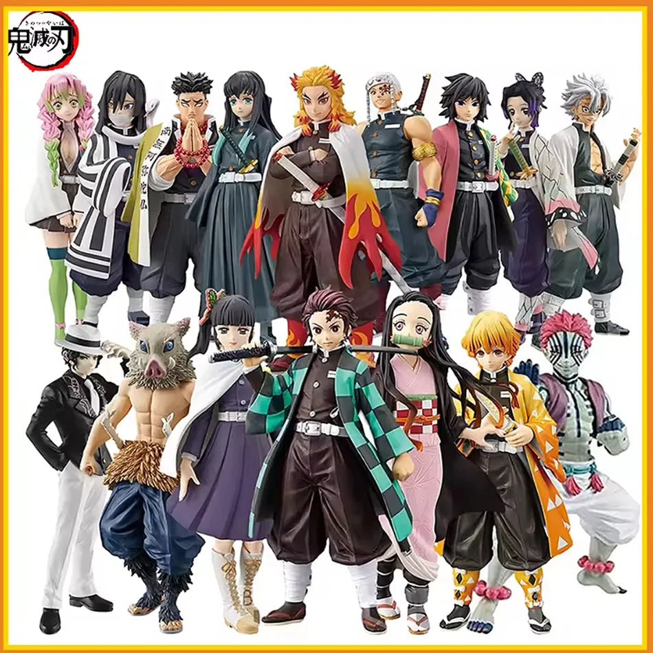 Official Anime Demon Slayer Kimetsu no Yaiba figure Kamado Tanjirou Action Figure Agatsuma Zenitsu Nezuko Warrior PVC Model Toys