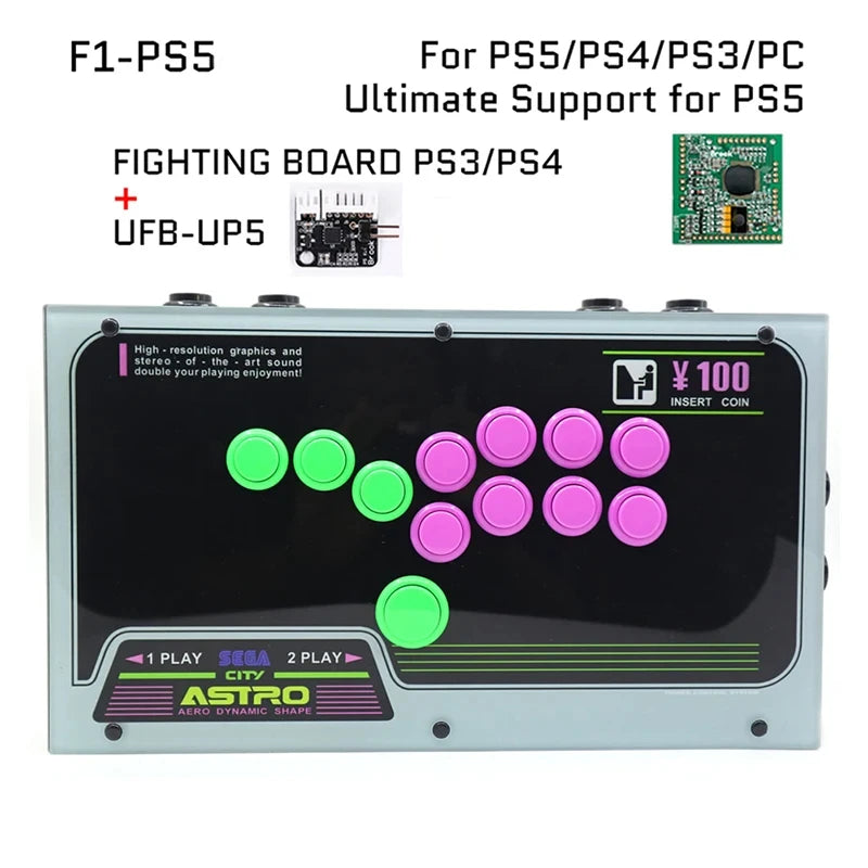 Fightbox Arcade Game Controller All Buttons Fighting Games Console Arcade Joystick Board Games Controller For PC/PS/PS5/Xbox/NS
