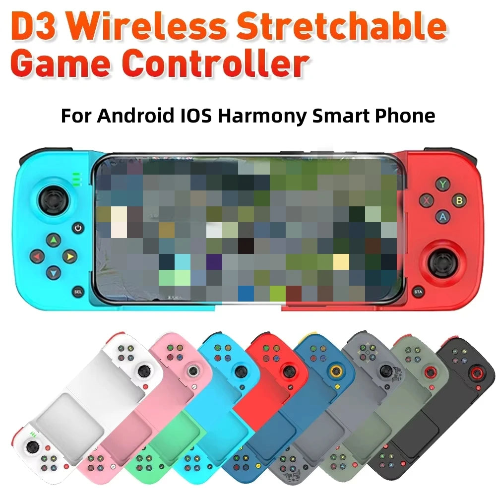 D3 Wireless Stretchable Game Controller Bluetooth 5.0 Mobile Phone Gamepad Controller For Samsung Huawei Xiaomi Android IOS