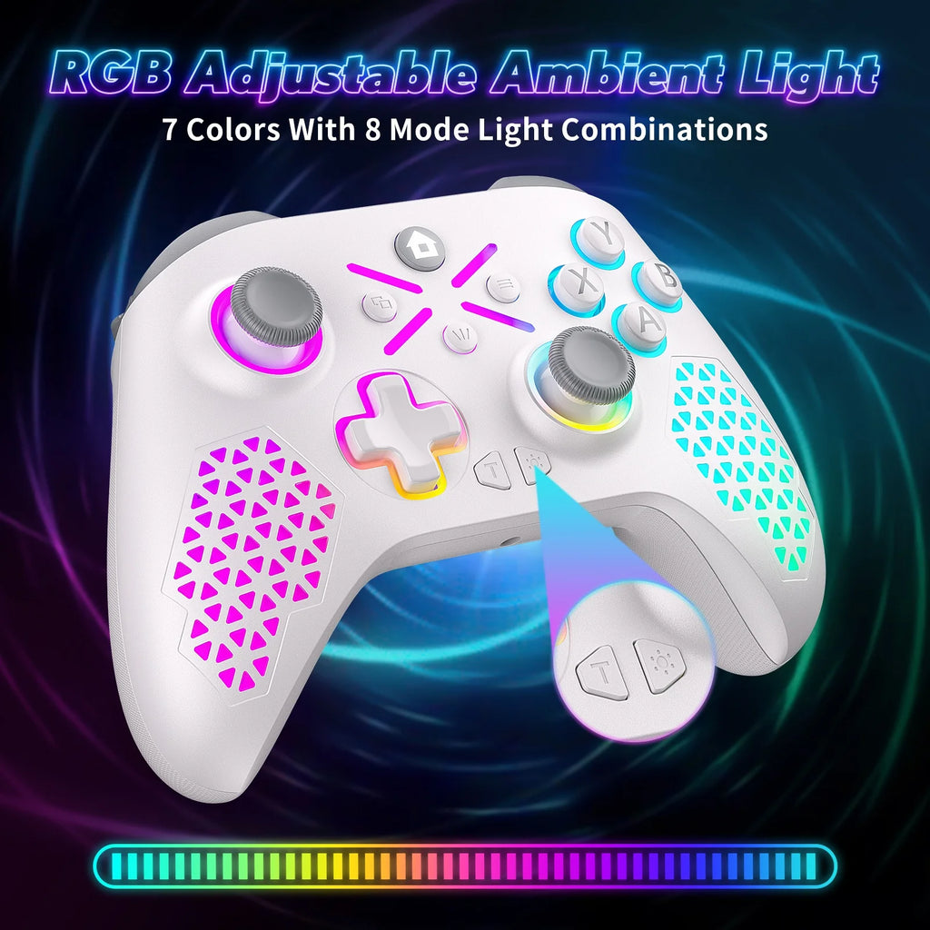 Game Controllers for Xbox One/X/S/Series X/S/PC Wireless Gamepad RGB TURBO,6-Axis Gyro,Hall Effect,Dual Vibration,Gaming Rocker