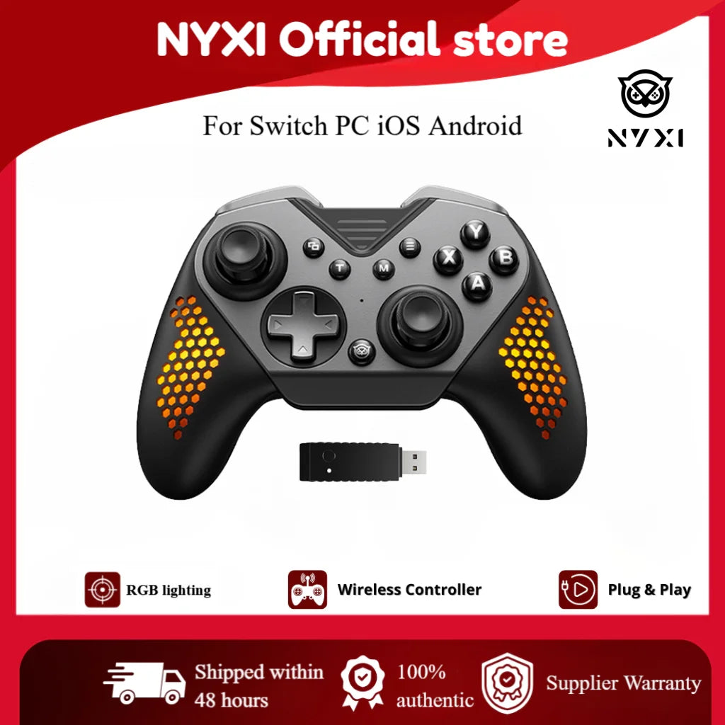 NYXI Flexi Modular Wireless Game Controller Dual Hall Effect Technology Black Myth Wukong Design for PC Android iOS Switch