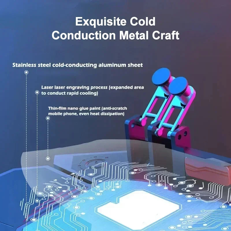 MEMO DL88 Mobile Phone Cooler Fan Game Controller Grip For 6 Finger Trigger Joystick Gamepad Semiconductor Radiator For IOS PUBG