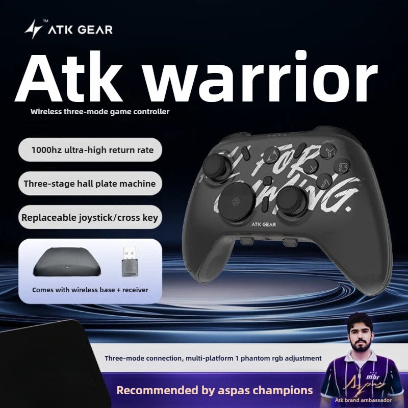 ATK Battle-Axe Wireless Gaming Controller 3Mode  Hall Effect Thumbstick Unwavering 1000Hz Performance Customized Game Controller