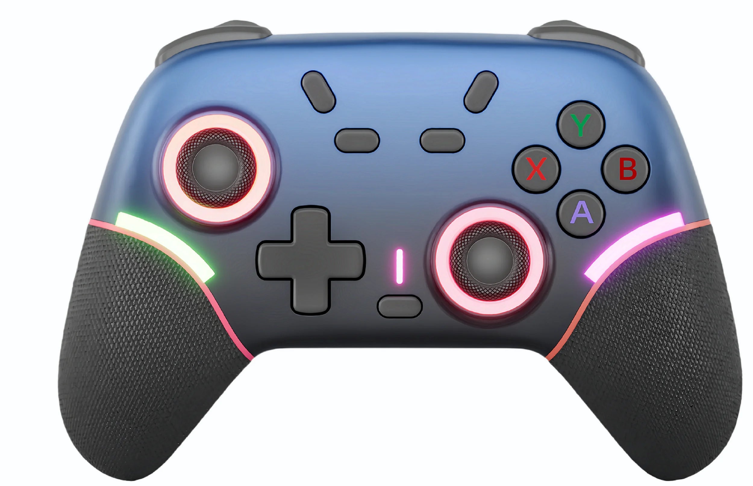 Multi-Platform Gamepad X9 For Switch 2/Switch/PC/PS3/PS2,Game Controller with Vibration,RGB Lighting Effect,Dual Back Keys&Macro