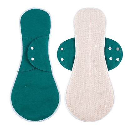 Solid Color Cotton Wing Stitching Washable Sanitary Pad 4 Leak-Proof Period Pad 3PCS