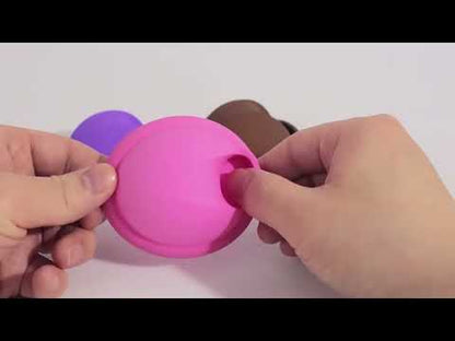 Reusable Menstrual Disc Set with 1 Menstrual Disc S + 1 Menstrual Disc L + Folding Cup + Storage Bag + Manual