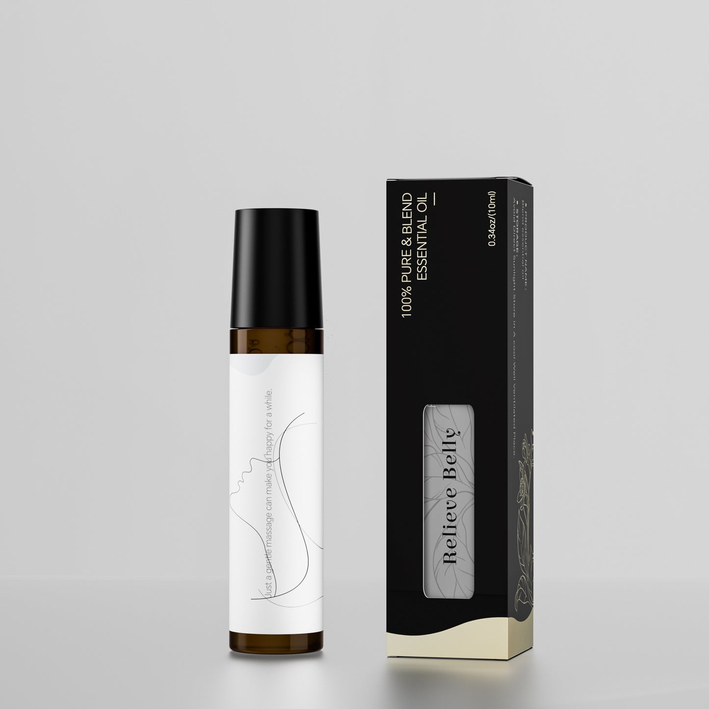 Roll-on de Aceite Esencial para Aliviar el Estrés 10ml – Aceite de Masaje Natural a Base de Plantas