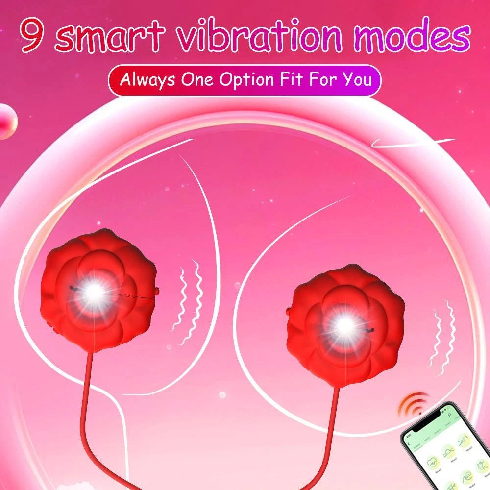 Smart Rose Silicone Massage Clip – Adjustable Vibration, Portable & Comfortable