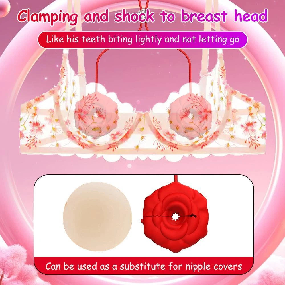 Smart Rose Silicone Massage Clip – Adjustable Vibration, Portable & Comfortable