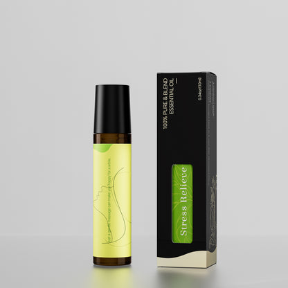 Roll-on de Aceite Esencial para Aliviar el Estrés 10ml – Aceite de Masaje Natural a Base de Plantas