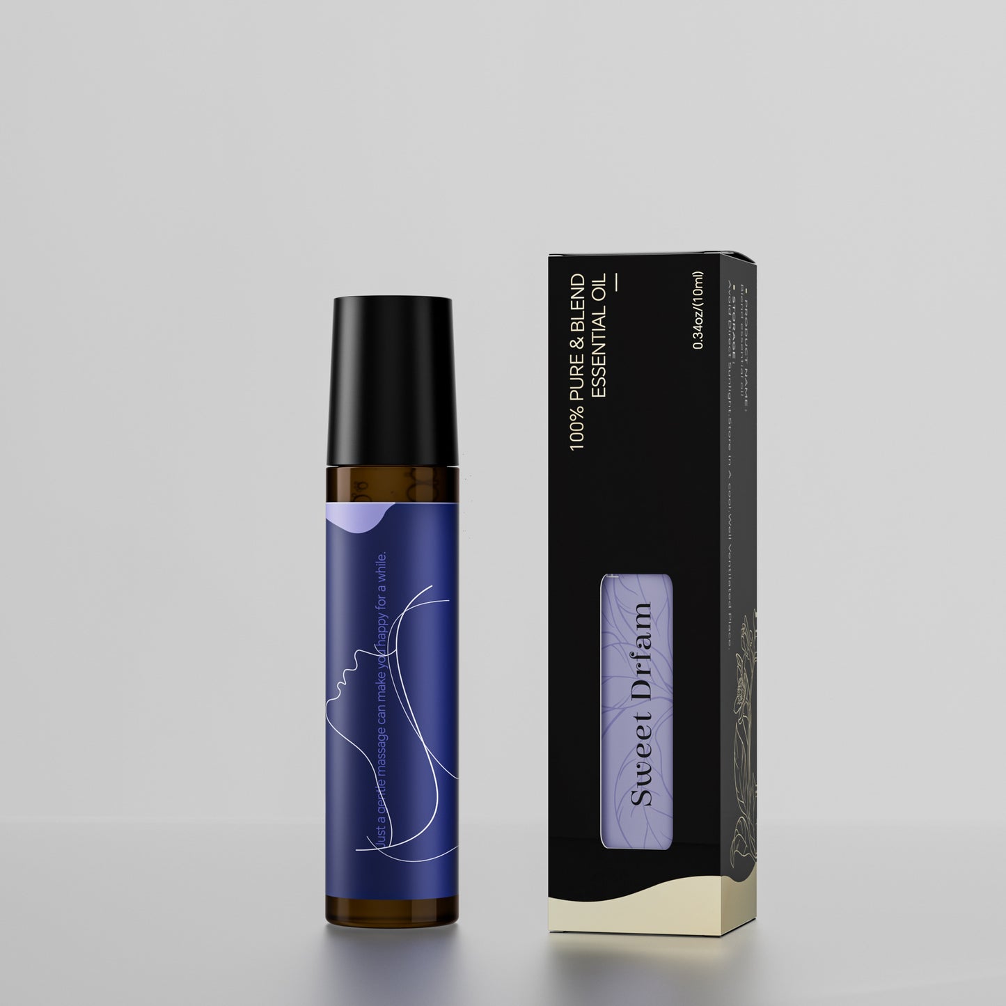 Roll-on de Aceite Esencial para Aliviar el Estrés 10ml – Aceite de Masaje Natural a Base de Plantas