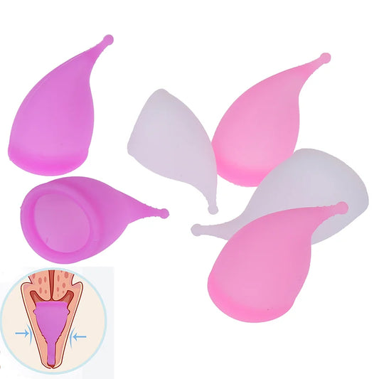 Menstrual Cup Feminine Hygiene Reusable Lady Cup 100% Medical Grade Silicone 3PCS