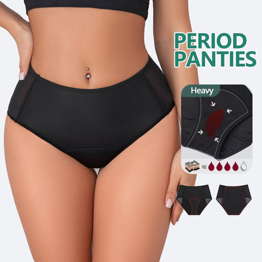 Mesh 4 Layers Physiological Leak Proof Underwear Menstrual Period Panties High Waist 3PCS